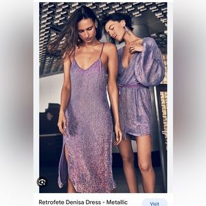 Lilac metallic Denisa dress RETROFETE